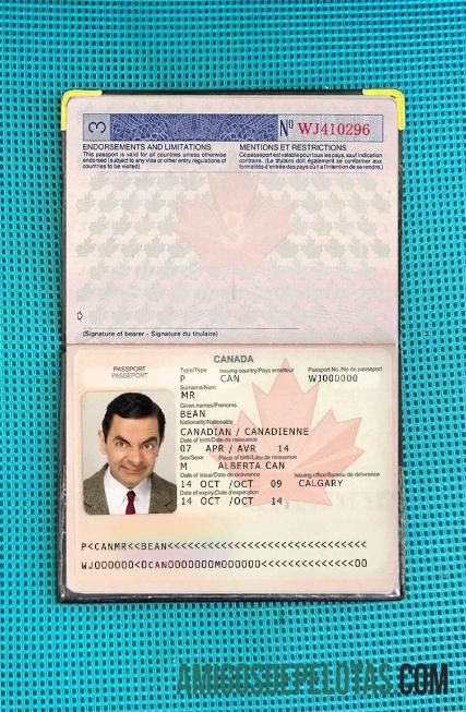 Passaporte Canadá (2002 2010) Visual fotográfico exemplo real